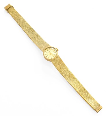 Lot 5 - A lady's 9 carat gold Bueche Girod wristwatch