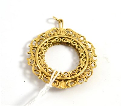 Lot 145 - A 9ct gold pendant holder