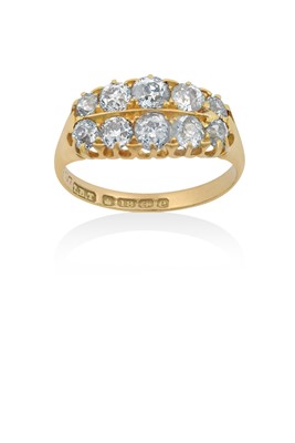 Lot 2168 - An 18 Carat Gold Diamond Ring two rows of...