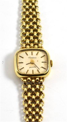Lot 147 - A 9ct gold wristwatch