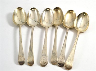 Lot 151 - Six various silver tablespoons