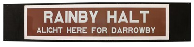 Lot 627 - All Creatures Great And Small Rainby Halt Station Sign