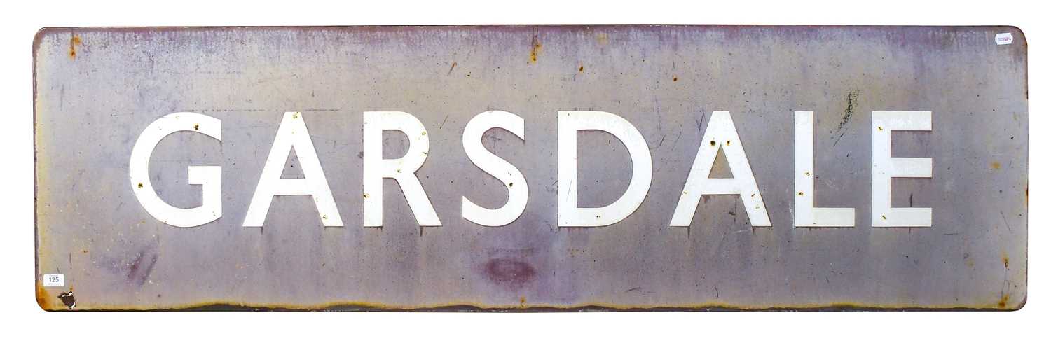 Lot 125 - Garsdale Enamel Station Sign