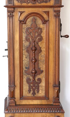 Lot 60 - A Superb  Symphonion Style No. 30ST 13.1/2-inch Upright Longcase Disc Musical Box Timepiece