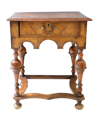 Lot 743 - A Queen Anne Style Walnut, Burr Walnut and...