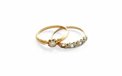Lot 75 - An 18 Carat Gold Diamond Solitaire Ring,...