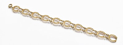 Lot 97 - A 9 Carat Gold Horseshoe Motif Bracelet,...