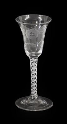 Lot 11 - A Jacobite Wine Glass, circa 1750, the...