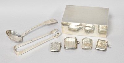 Lot 30 - A Collection of Assorted Silver, comprising,...