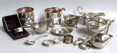 Lot 40 - A Collection of Assorted Silver, including a...
