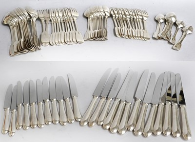 Lot 50 - A George III and Later Silver Table-Service,...