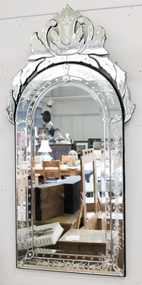 Lot 1424 - A Modern Venetian Style Wall Mirror, with...