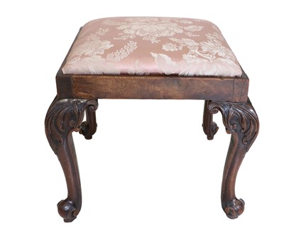 Lot 878 - A Carved Mahogany Dressing Stool, late 18th...