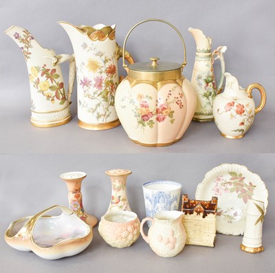 Lot 125 - A Selection of Blush Ivory Worcester Ceramics,...