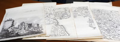 Lot 1056 - Topographical Prints after Walker, including,...