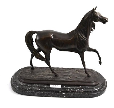 Lot 177 - A bronze model of a horse on base, after Mene