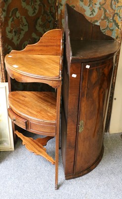 Lot 1135 - A George III Walnut Hanging Corner Cupboard,...