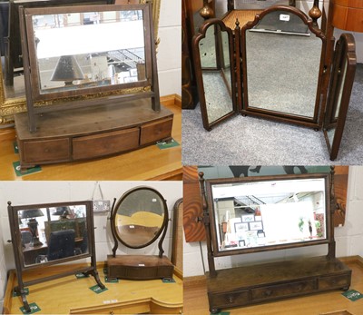 Lot 1207 - Four Various Georgian Mirrors and a Triptych...