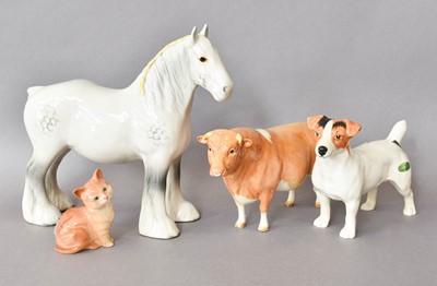 Lot 126 - Beswick Animals, comprising: Guernsey Bull Ch....