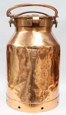 Lot 312 - A Large Copper Milk Churn, possibly French,...