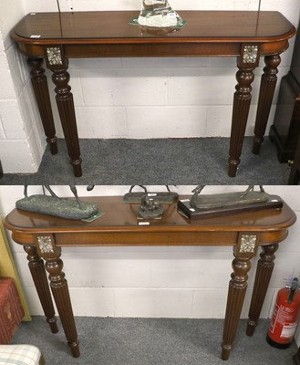 Lot 1138 - A Pair of Mahogany Console Tables