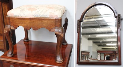 Lot 1158 - A Georgian Mahogany Stool and A Brass-Mounted...