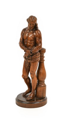 Lot 217 - A Carved Boxwood Figure of Christ at the...