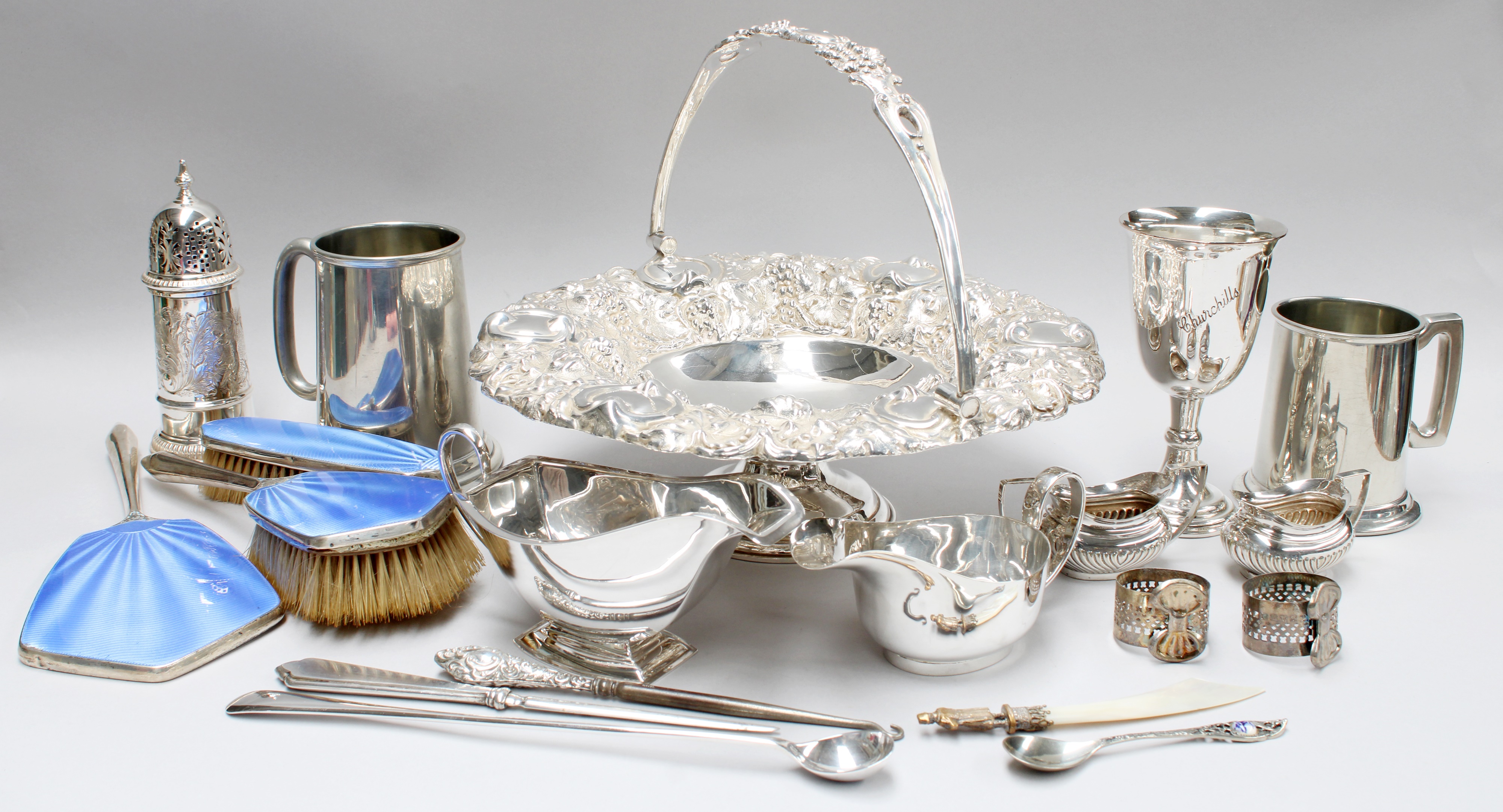 Lot 242 - A Large Collection of Silver Plated Items,
