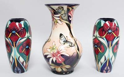 Lot 232 - Modern Moorcroft Pottery, a pair of vases by...