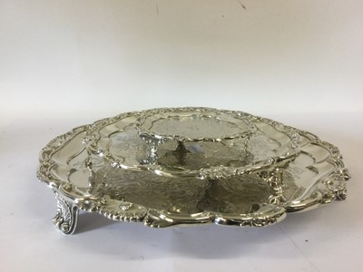Lot 2037 - A Graduated Set of Three Victorian Silver Salvers