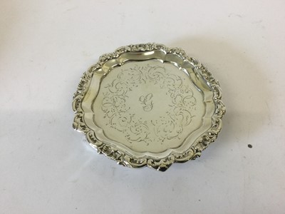 Lot 2037 - A Graduated Set of Three Victorian Silver Salvers