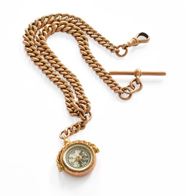 Lot 99 - A 9 Carat Gold Curb Link Watch Chain, each...