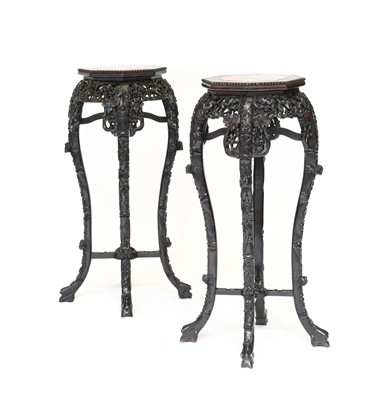 Lot 790 - A Pair of Early 20th Century Chinese Padouk...