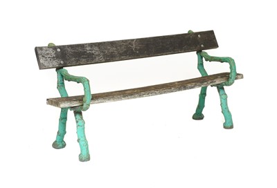 Lot 585 - A Victorian Cast Iron Garden Bench, late 19th...