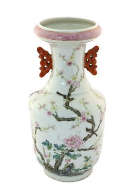 Lot 158 - A Chinese Porcelain Twin-Handled Vase,...