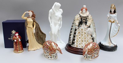 Lot 309 - Two Royal Crown Derby Armadillo Paperweights,...