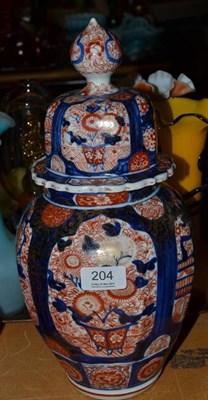 Lot 204 - A Japanese Imari vase and cover