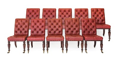 Lot 803 - J Kendell & Co: A Set of Ten Mahogany Dining...