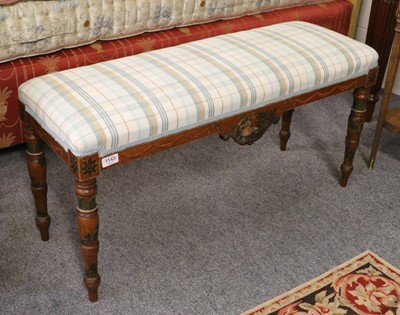 Lot 1143 - A Cheraton Revival Painted Satin Wood Double...