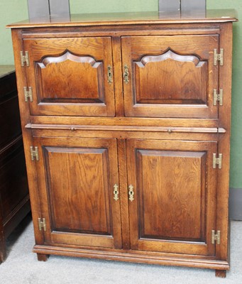 Lot 1155 - A Titchmarsh & Goodwin Style Oak Cupboard,...