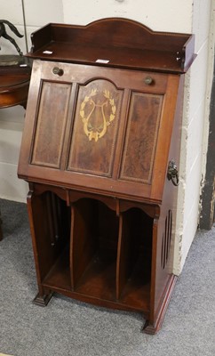 Lot 1145 - An Art Noveau Style Inlaid Hall Bureau, 53cm...