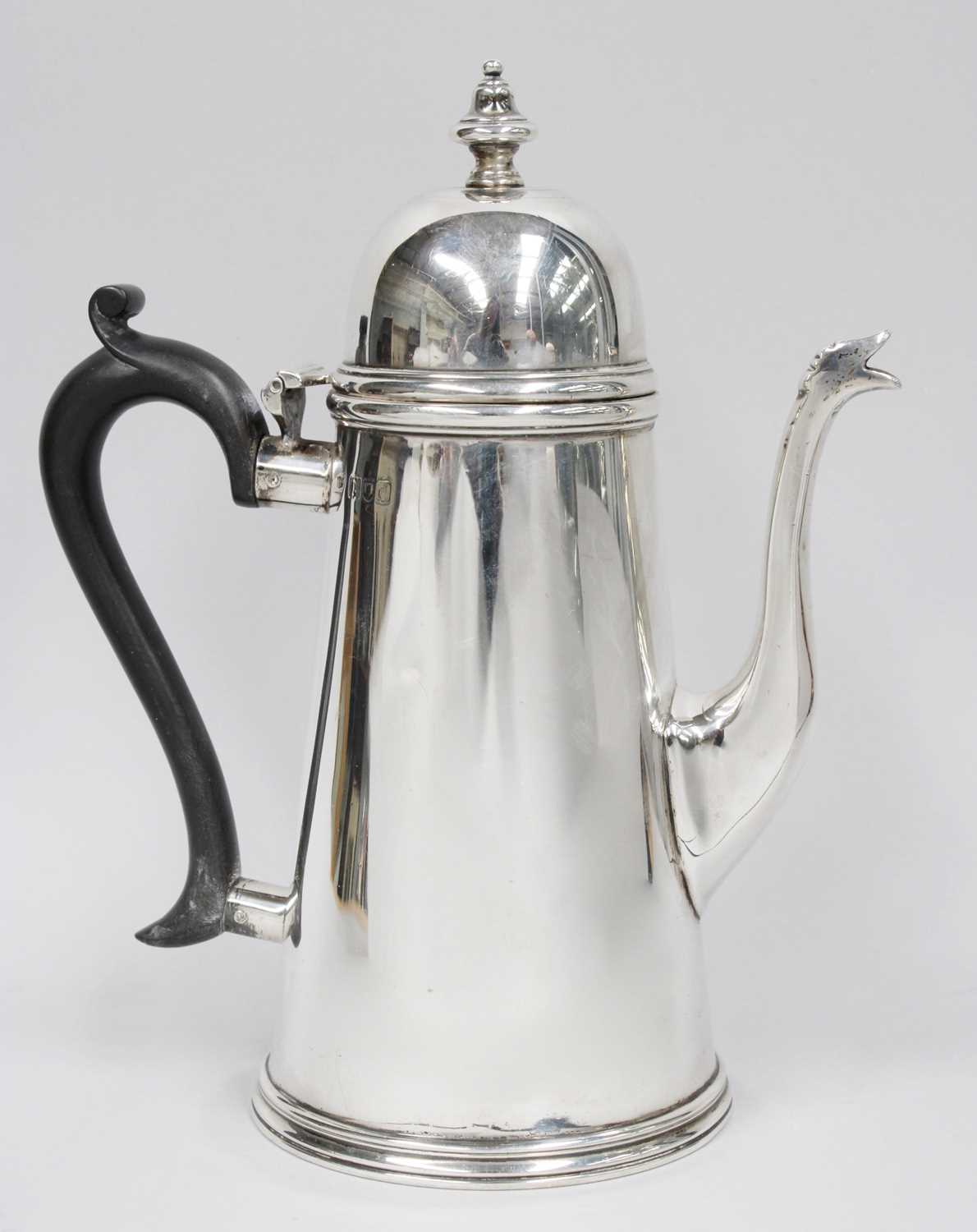 Lot 65 - A George V Silver Coffee-Pot, by Hawksworth,...