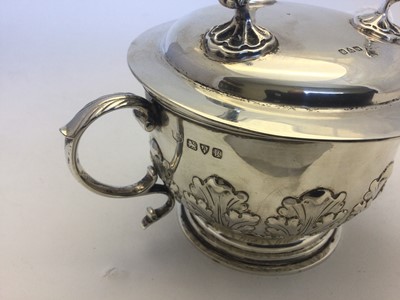 Lot 2095 - A George V Silver Porringer and Cover