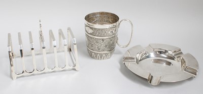 Lot 78 - Three Silver Items, comprising an ashtray,...