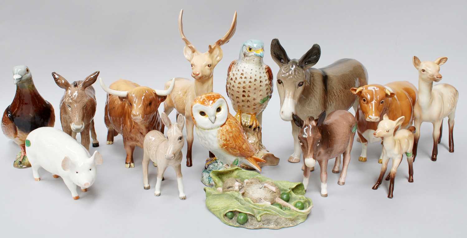 Lot 257 - Beswick Animals, including: Deer family,...