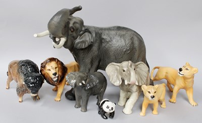 Lot 260 - Beswick Wild African Wild Animals, comprising:...