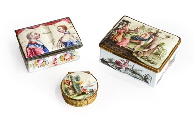 Lot 526 - A Gilt Metal Mounted Enamel Snuff Box,...