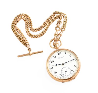 Lot 402 - A 9 Carat Gold Open Faced Pocket Watch, signed...