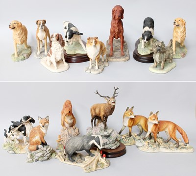 Lot 135 - Border Fine Arts Wildlife and Dog Models,...