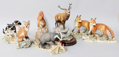 Lot 135 - Border Fine Arts Wildlife and Dog Models,...